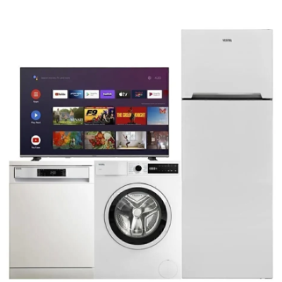 VESTEL Beyaz Eşya Çeyiz Seti 109 Led Tv Nf52111 Nofrost 3 Program Bulaşık 9kg Çamaşır Mak